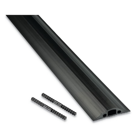 D-Line Medium-Duty Floor Cable Cover, 2.63" Wide x 30 ft. Long, Black FC68B/9M